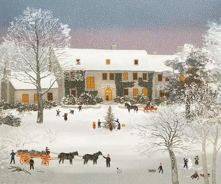 ミッシェル・ドラクロワの絵画作品　タイトルは、雪遊び